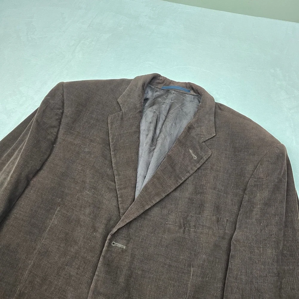 Burberry London Corduroy‎ Sport Coat Mens 44L 44 Brown Bespoke Cotton Cashmere